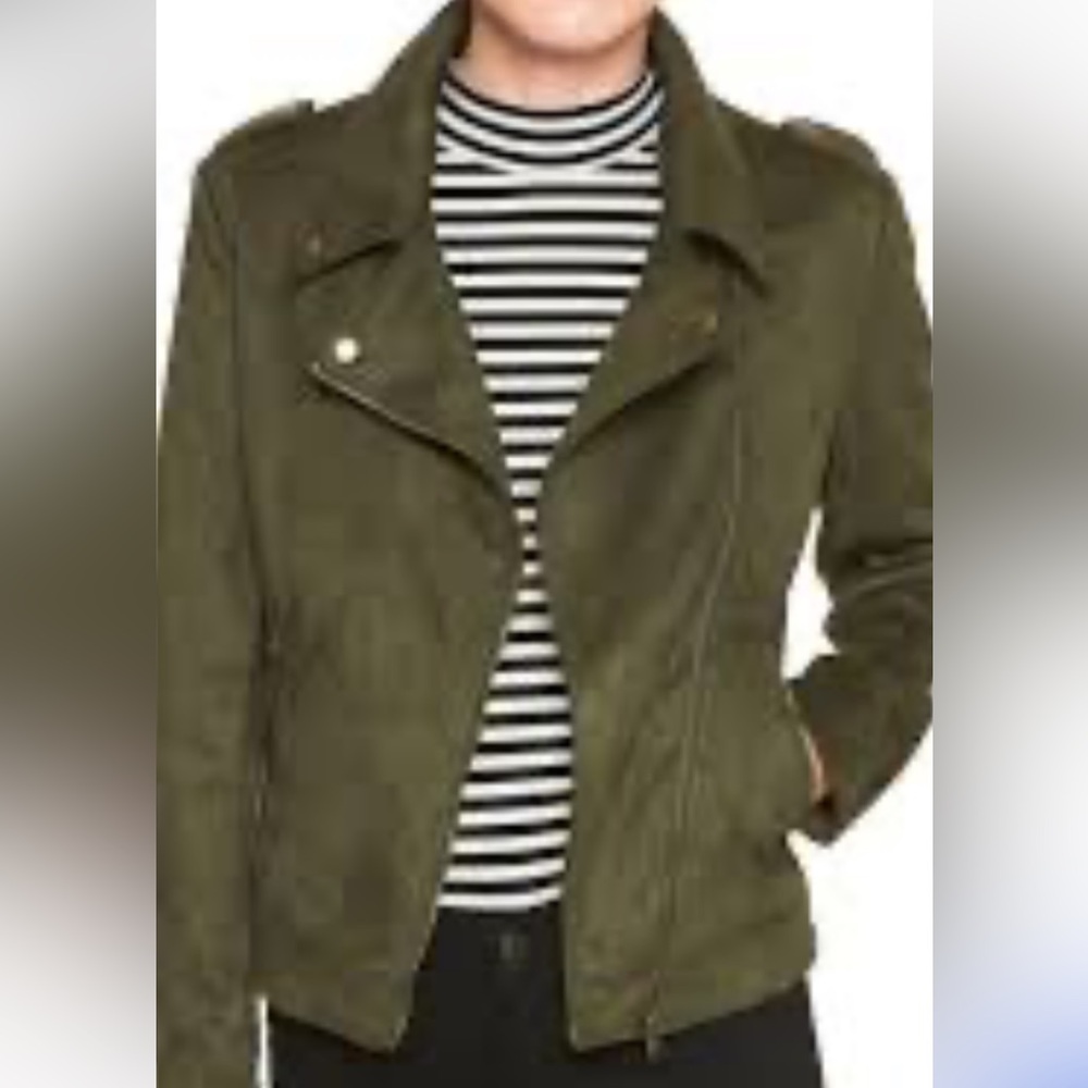Banana Republic Faux Suede Motto Jacket